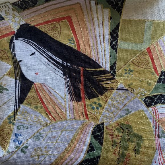 Handkerchief Geisha Japanese 16” square Vintage NEW - Picture 1 of 4